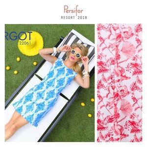 NWT PERSIFOR Margot Dress in Toile - Berry